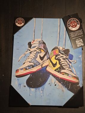 NWT Colorful Nike Swoosh Sneaker Wall Art